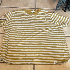 Lucy and Yak Yellow and White Striped T-Shirt